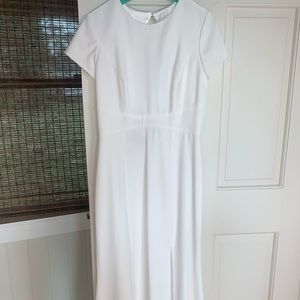 Amsale Harleee Ivory Crepe Bridesmaid Dress